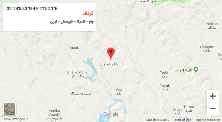 روستای کردف بر روی نقشه