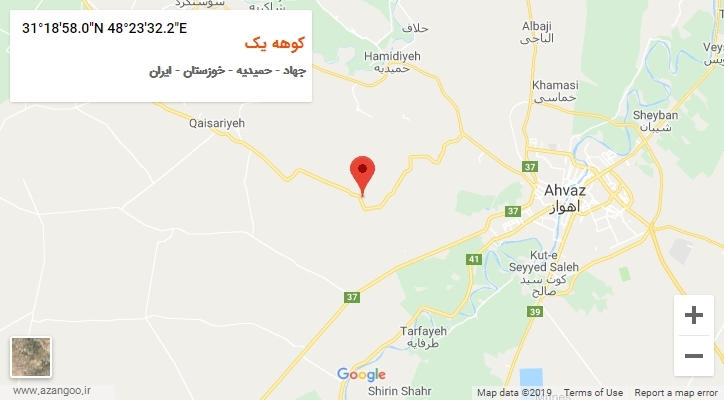 روستای کوهه یک بر روی نقشه