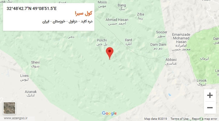 روستای کول سیرا بر روی نقشه