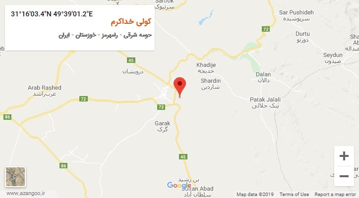 روستای کولی خداکرم بر روی نقشه