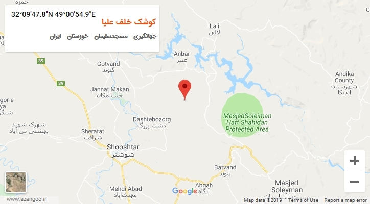 روستای کوشک خلف علیا بر روی نقشه