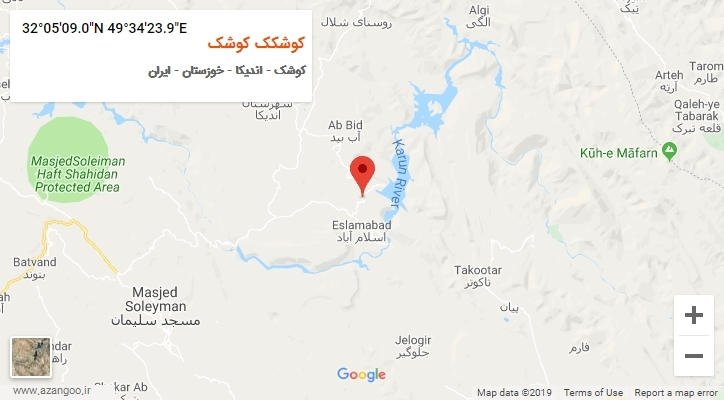 روستای کوشکک کوشک بر روی نقشه