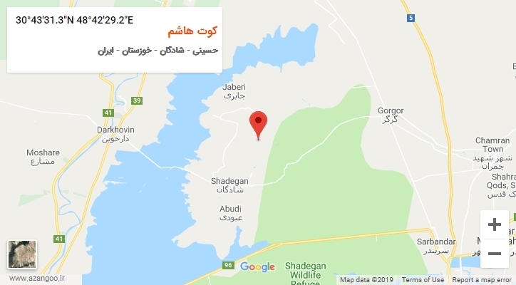 روستای کوت هاشم بر روی نقشه