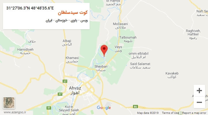 روستای کوت سیدسلطان بر روی نقشه