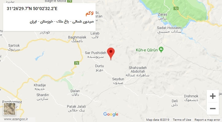 روستای لاکم بر روی نقشه