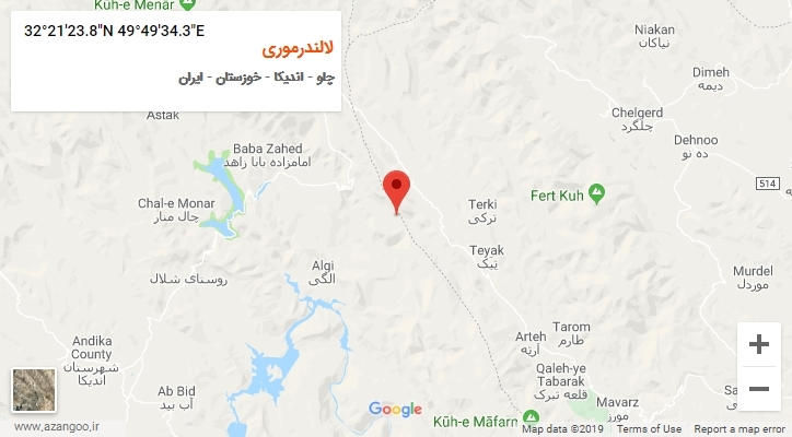 روستای لالندرموری بر روی نقشه