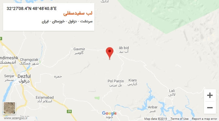 روستای لب سفیدسفلی بر روی نقشه