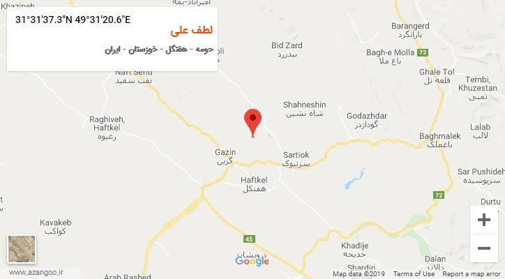 روستای لطف علی بر روی نقشه