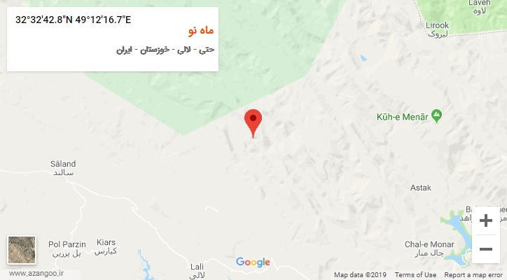 روستای ماه نو بر روی نقشه