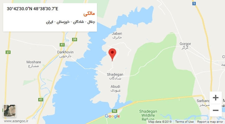 روستای مالکی بر روی نقشه