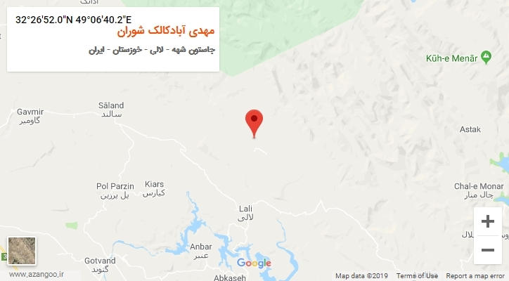 روستای مهدی آبادکالک شوران بر روی نقشه