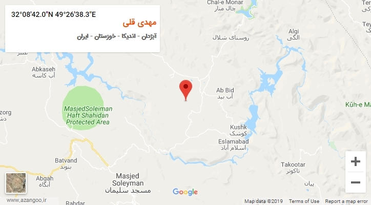 روستای مهدی قلی بر روی نقشه