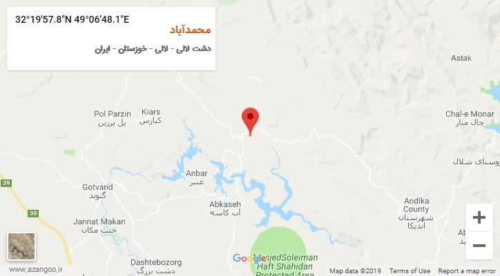 روستای محمدآباد بر روی نقشه