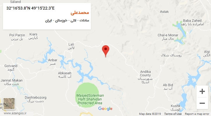 روستای محمدعلی بر روی نقشه