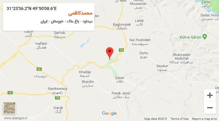 روستای محمدکاظمی بر روی نقشه