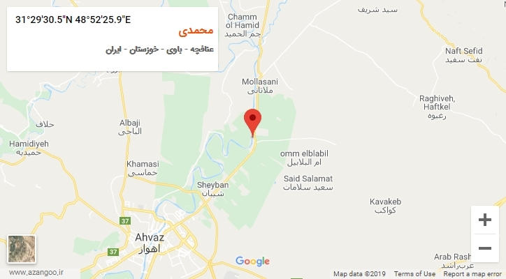 روستای محمدی بر روی نقشه