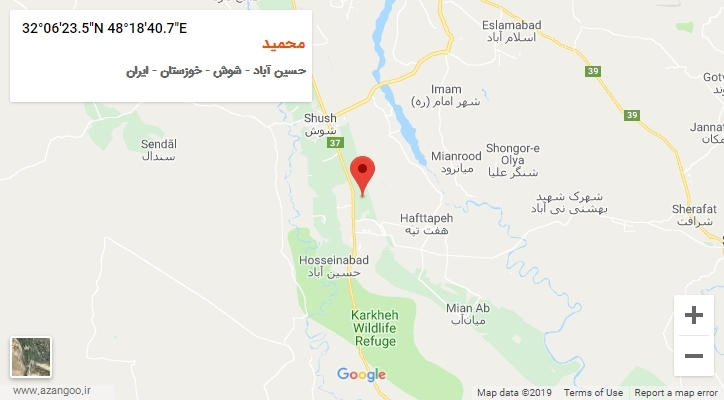 روستای محمید بر روی نقشه