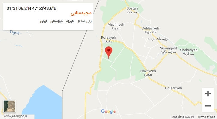 روستای مجیدمنابی بر روی نقشه