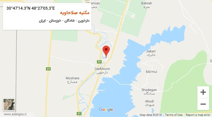 روستای مکنیه صلاحاویه بر روی نقشه