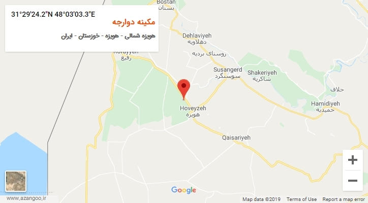 روستای مکینه دوارجه بر روی نقشه