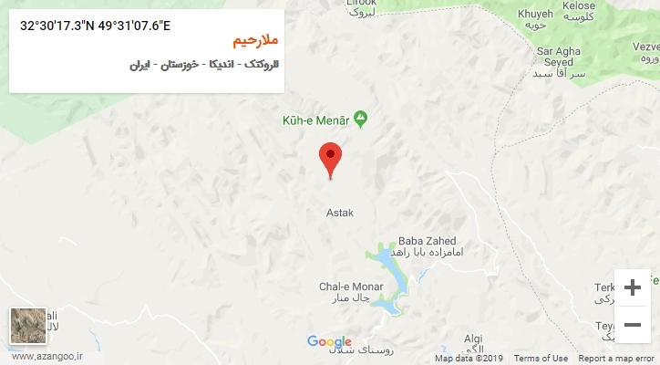 روستای ملارحیم بر روی نقشه