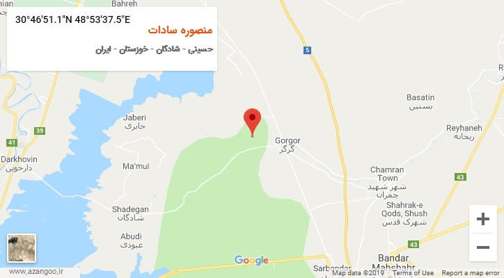 روستای منصوره سادات بر روی نقشه