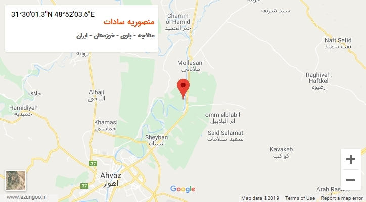 روستای منصوریه سادات بر روی نقشه