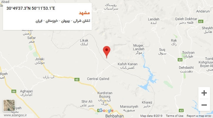 روستای مشهد بر روی نقشه
