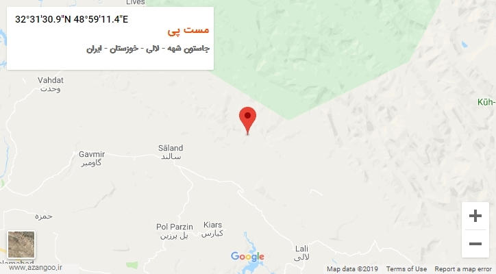 روستای مست پی بر روی نقشه