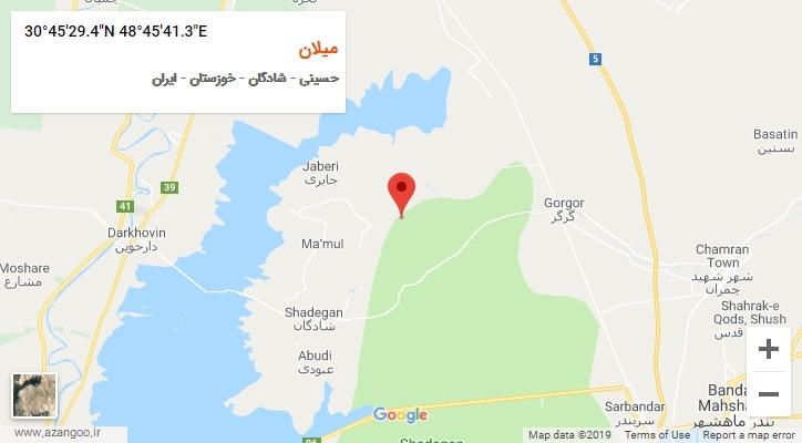 روستای میلان بر روی نقشه