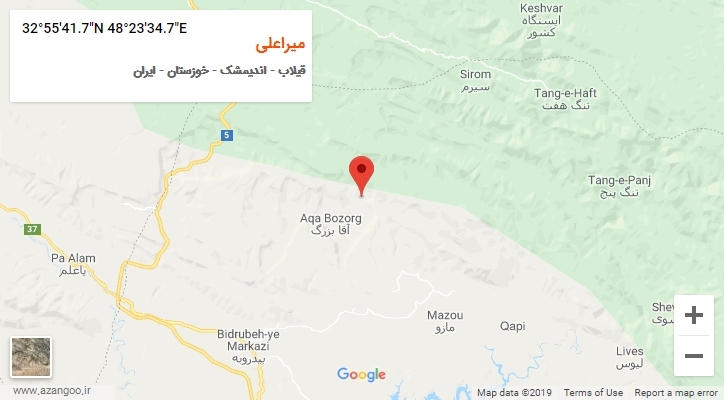 روستای میراعلی بر روی نقشه