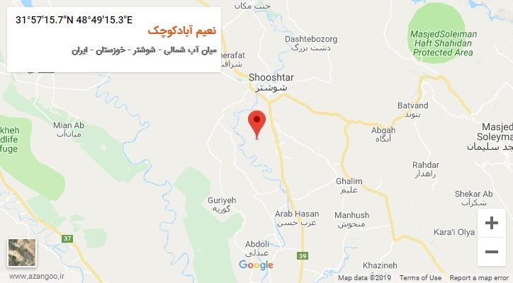 روستای نعیم آبادکوچک بر روی نقشه