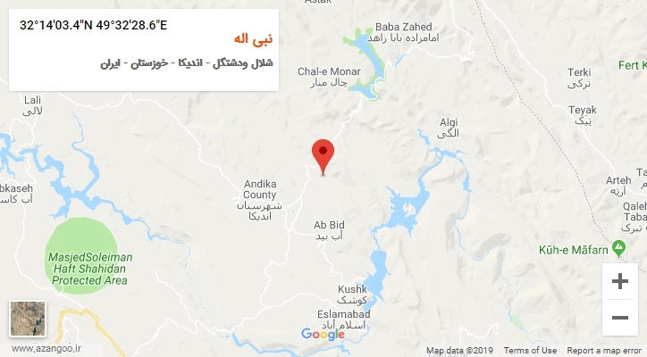 روستای نبی اله بر روی نقشه