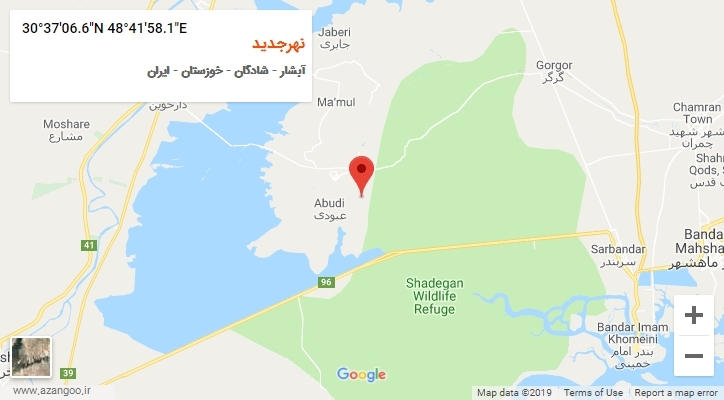 روستای نهرجدید بر روی نقشه