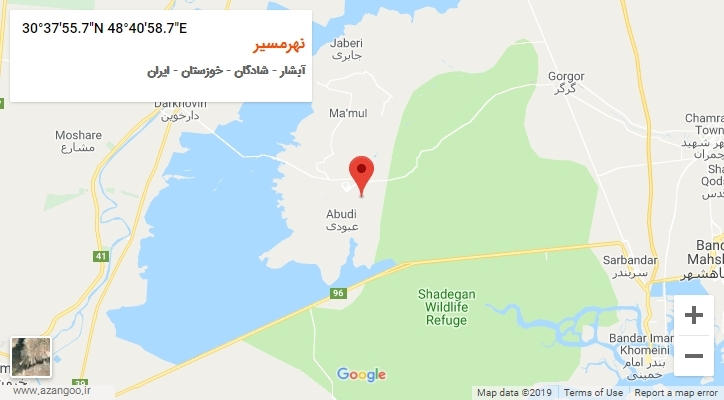 روستای نهرمسیر بر روی نقشه