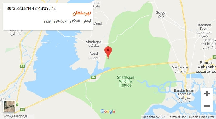 روستای نهرسلطان بر روی نقشه