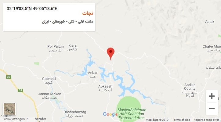 روستای نجات بر روی نقشه