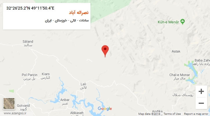 روستای نصراله آباد بر روی نقشه