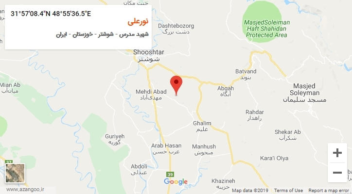 روستای نورعلی بر روی نقشه
