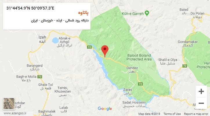 روستای پاتاوه بر روی نقشه