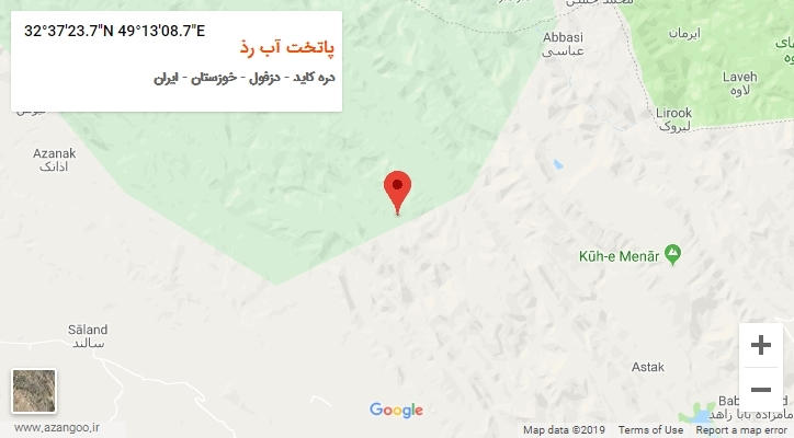 روستای پاتخت آب رذ بر روی نقشه