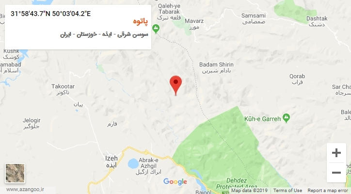 روستای پاتوه بر روی نقشه