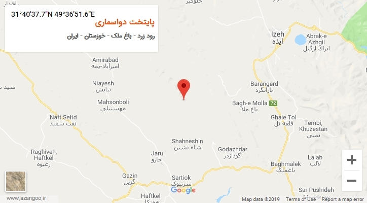 روستای پایتخت دواسماری بر روی نقشه