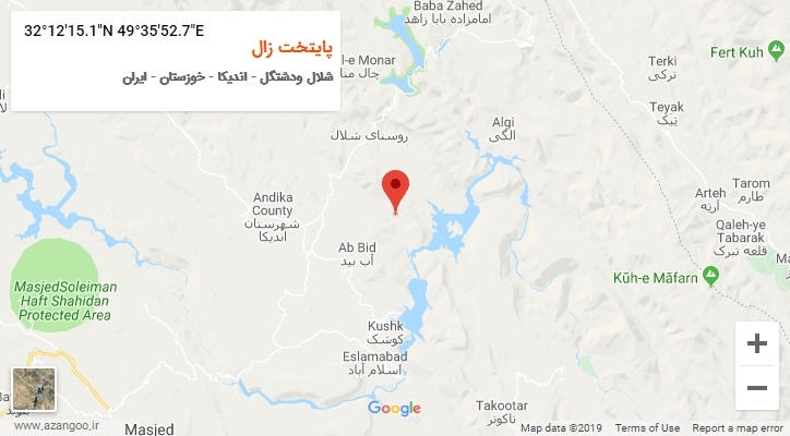 روستای پایتخت زال بر روی نقشه