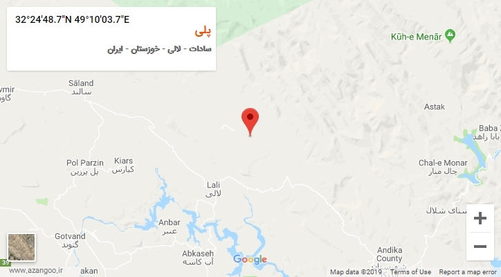 روستای پلی بر روی نقشه