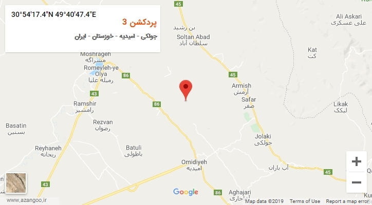 روستای پردکشن 3 بر روی نقشه