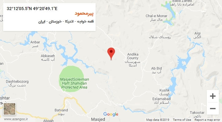 روستای پیرمحمود بر روی نقشه