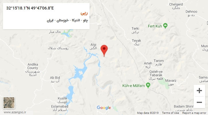 روستای رپی بر روی نقشه
