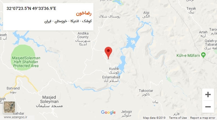 روستای رضاخون بر روی نقشه