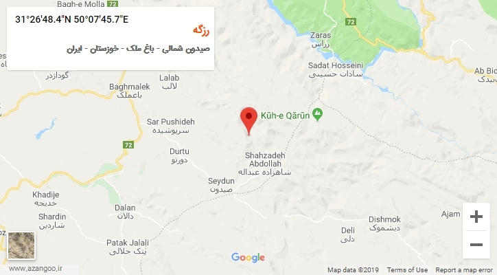 روستای رزگه بر روی نقشه